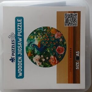 Blooming Peacock - Wooden Jigsaw Puzzle A5/Small